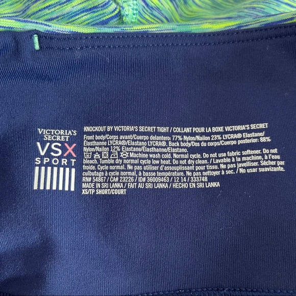 Victoria’s Secret VSX Blue Space-dye Mid-rise Knockout Leggings Xsmall Women’s - Picture 10 of 11